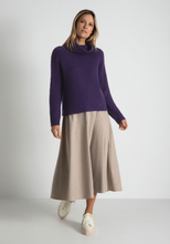 Load image into Gallery viewer, MORE AND MORE&lt;BR&gt;
Turtle Neck Knit Jumper&lt;BR&gt;
Purple&lt;BR&gt;
