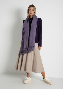 MORE AND MORE<BR>
Turtle Neck Knit Jumper<BR>
Purple<BR>