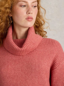 WHITE STUFF<BR>
Lovely Rib Jumper<BR>
Pink<BR>