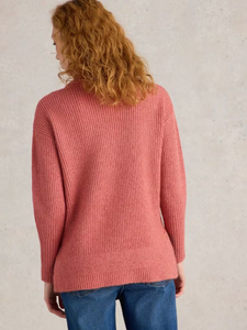 WHITE STUFF<BR>
Lovely Rib Jumper<BR>
Pink<BR>