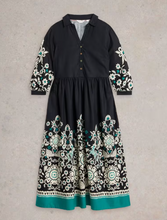 Load image into Gallery viewer, WHITE STUFF&lt;BR&gt;
Alice Shirt Dress&lt;BR&gt;
Black&lt;BR&gt;
