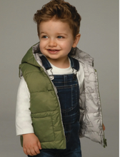 Load image into Gallery viewer, MAYORAL&lt;BR&gt;
Boys Reversible Gilet&lt;BR&gt;
Forest&lt;BR&gt;
