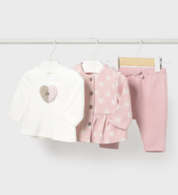 Load image into Gallery viewer, MAYORAL&lt;BR&gt;
3 Piece Heart Tracksuit Set&lt;BR&gt;
Pink&lt;BR&gt;
