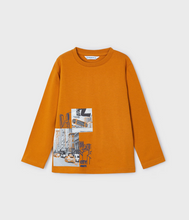 Load image into Gallery viewer, MAYORAL&lt;BR&gt;
Boy City Print T-Shirt&lt;BR&gt;
Orange&lt;BR&gt;
