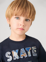 Load image into Gallery viewer, MAYORAL&lt;BR&gt;
Boy Long Sleeve Skate Tee&lt;BR&gt;
Navy&lt;BR&gt;
