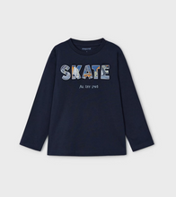 Load image into Gallery viewer, MAYORAL&lt;BR&gt;
Boy Long Sleeve Skate Tee&lt;BR&gt;
Navy&lt;BR&gt;
