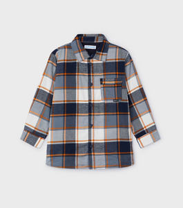 MAYORAL<BR>
Boy Checked Overshirt<BR>
Carrot<BR>