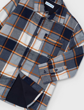 Load image into Gallery viewer, MAYORAL&lt;BR&gt;
Boy Checked Overshirt&lt;BR&gt;
Carrot&lt;BR&gt;
