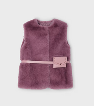 Load image into Gallery viewer, MAYORAL&lt;BR&gt;
Girl Fur Gilet&lt;BR&gt;
Plum&lt;BR&gt;
