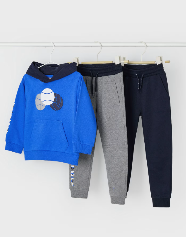 MAYORAL<BR>
Boys 3 Piece Tracksuit Cerulean<BR>
Blue<BR>