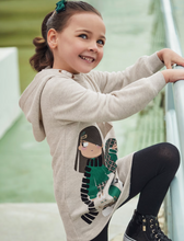 Load image into Gallery viewer, MAYORAL&lt;BR&gt;
Girl Hoodie Jersey Dress&lt;BR&gt;
Stone&lt;BR&gt;
