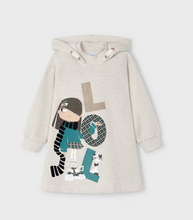 Load image into Gallery viewer, MAYORAL&lt;BR&gt;
Girl Hoodie Jersey Dress&lt;BR&gt;
Stone&lt;BR&gt;
