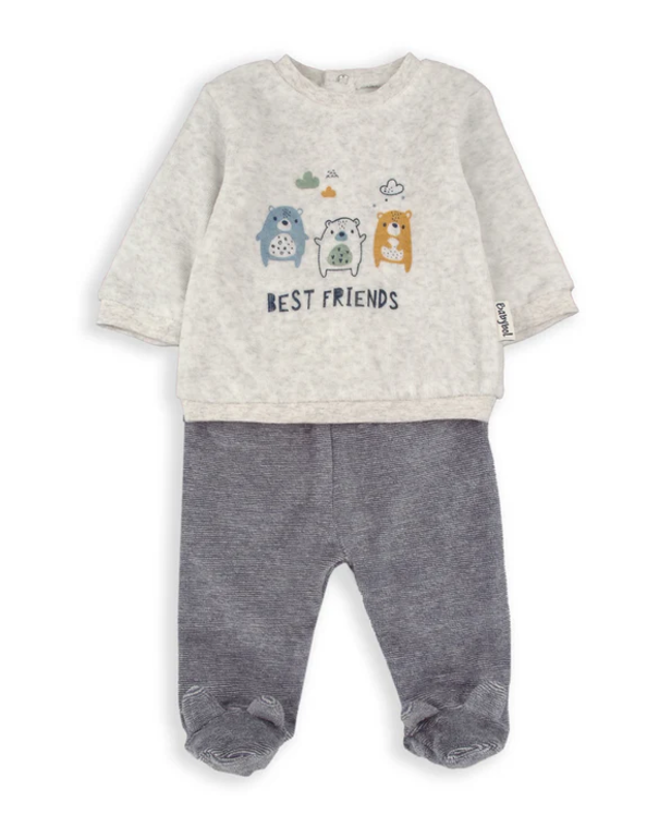 BABYBOL<BR>
2 Piece Set<BR>
Grey<BR>