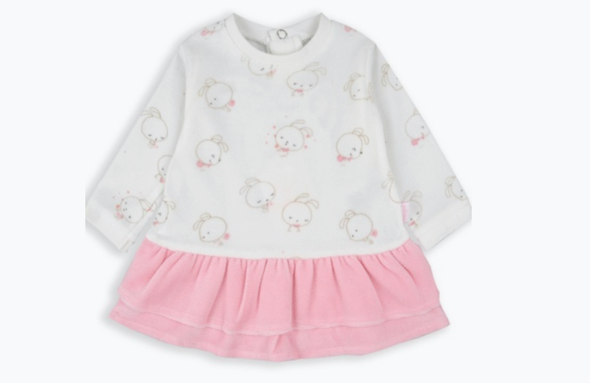 BABYBOL<BR>
Baby Dress<BR>
Cream/Pink<BR>