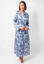 Load image into Gallery viewer, MARLON&lt;BR&gt;
Satin Wrap Floral&lt;BR&gt;
Blue&lt;BR&gt;
