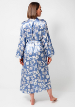 Load image into Gallery viewer, MARLON&lt;BR&gt;
Satin Wrap Floral&lt;BR&gt;
Blue&lt;BR&gt;
