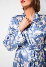 Load image into Gallery viewer, MARLON&lt;BR&gt;
Satin Wrap Floral&lt;BR&gt;
Blue&lt;BR&gt;
