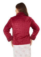 Load image into Gallery viewer, MARLON&lt;BR&gt;
Faux Fur Fleece Bedjacket&lt;BR&gt;
Plum&lt;BR&gt;
