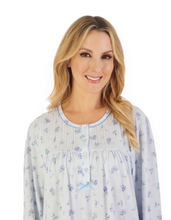 Load image into Gallery viewer, SLENDERELLA&lt;BR&gt;
Floral Print 45&#39;&#39; Jersey Nightdress&lt;BR&gt;
Blue&lt;BR&gt;
