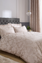 Load image into Gallery viewer, CATHERINE LANSFIELD&lt;BR&gt;
Damask Jacquard Duvet Set&lt;BR&gt;
Champagn&lt;BR&gt;
