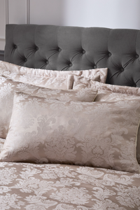 CATHERINE LANSFIELD<BR>
Damask Jacquard Duvet Set<BR>
Champagn<BR>