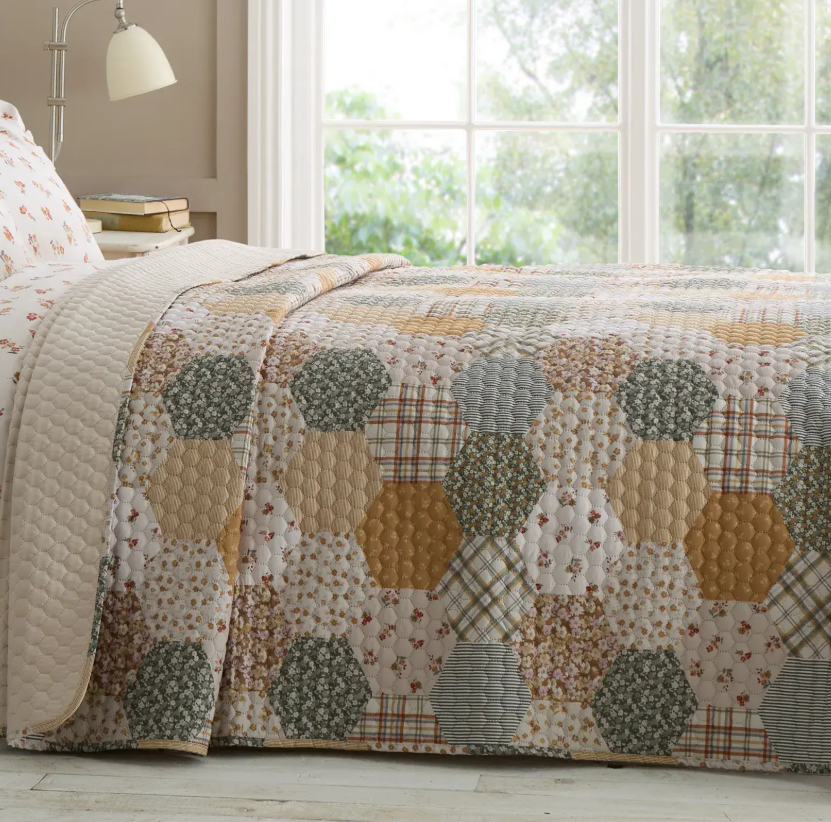 CATHERINE LANSFIELD<BR>
Floral Patchwork<BR>
Natural<BR>