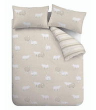 Load image into Gallery viewer, CATHERINE LANSFIELD&lt;BR&gt;
Brush Sheep Quilted Duvet Set&lt;BR&gt;
Natural&lt;BR&gt;
