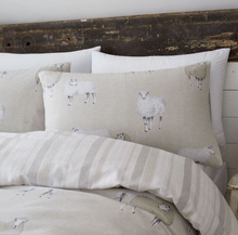 Load image into Gallery viewer, CATHERINE LANSFIELD&lt;BR&gt;
Brush Sheep Quilted Duvet Set&lt;BR&gt;
Natural&lt;BR&gt;
