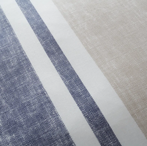 CATHERINE LANSFIELD<BR>
Textured Banded Stripe Duvet Set<BR>
Blue<BR>