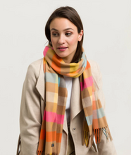 Load image into Gallery viewer, FRAAS &lt;BR&gt;
Cashmink scarf with a small check design &lt;BR&gt;
Multi &lt;BR&gt;
