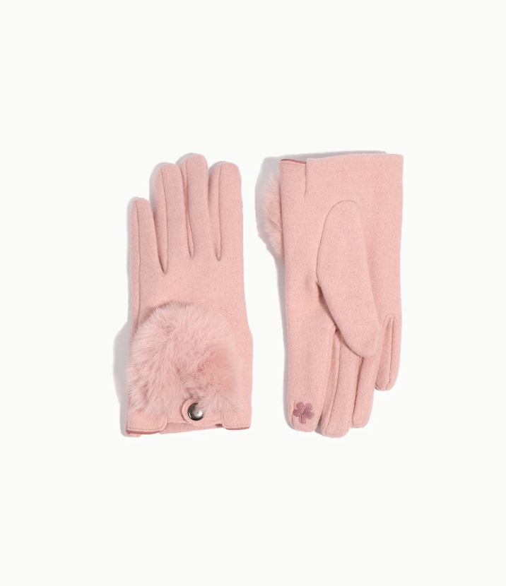 PIA ROSSINI<BR>
Hanna Pink Driving Gloves<BR>
Pink<BR>