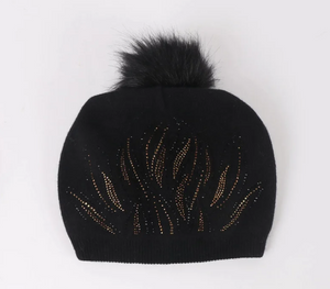 PIA ROSSINI<BR>
Laurie Hat Beanie<BR>
Black<BR>