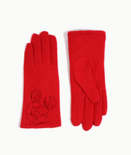 Load image into Gallery viewer, PIA ROSSINI&lt;BR&gt;
Wool Cosy Lyla Gloves&lt;BR&gt;
Red&lt;BR&gt;
