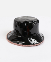 Load image into Gallery viewer, PIA ROSSINI&lt;BR&gt;
Michelle Faux Fur Black Patent Rainhat&lt;BR&gt;
Black&lt;BR&gt;
