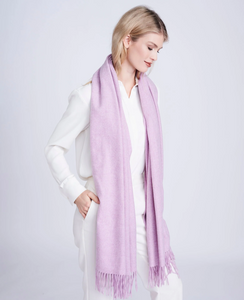 PIA ROSSINI<BR>
Willow Oversized Oblong Scarf<BR>
Lilac<BR>