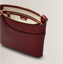 Load image into Gallery viewer, RADLEY LONDON&lt;BR&gt;
Saddle Brown Crossbody Wallet Pockets Icon Bag&lt;BR&gt;
Cranberry&lt;BR&gt;
