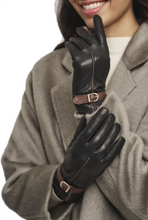 Load image into Gallery viewer, RINO AND PELLE&lt;BR&gt;
Eda Leather Gloves&lt;BR&gt;
Black&lt;BR&gt;
