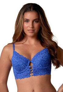 AFTER EDEN<BR>
Padded Long Bra Mayra<BR>
Dazzling Blue<BR>