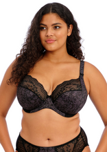 Load image into Gallery viewer, ELOMI LINGERIE&lt;BR&gt;
Lucie Stretch Plunge Bra&lt;BR&gt;
Pale Blush, Black&lt;BR&gt;
