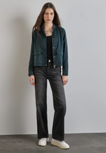 Load image into Gallery viewer, STREET ONE&lt;BR&gt;
Lipstick Bomber Jacket&lt;BR&gt;
Petrol&lt;BR&gt;
