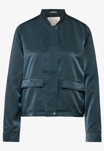 Load image into Gallery viewer, STREET ONE&lt;BR&gt;
Lipstick Bomber Jacket&lt;BR&gt;
Petrol&lt;BR&gt;
