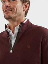 Load image into Gallery viewer, VEDONEIRE&lt;BR&gt;
Men&#39;s Fine Gauge Half Zip&lt;BR&gt;
Navy, Grey, Fig&lt;BR&gt;
