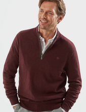 Load image into Gallery viewer, VEDONEIRE&lt;BR&gt;
Men&#39;s Fine Gauge Half Zip&lt;BR&gt;
Navy, Grey, Fig&lt;BR&gt;
