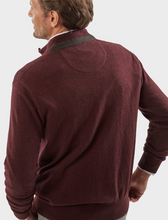 Load image into Gallery viewer, VEDONEIRE&lt;BR&gt;
Men&#39;s Fine Gauge Half Zip&lt;BR&gt;
Navy, Grey, Fig&lt;BR&gt;
