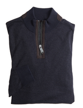 Load image into Gallery viewer, VEDONEIRE&lt;BR&gt;
Men&#39;s Fine Gauge Half Zip&lt;BR&gt;
Navy, Grey, Fig&lt;BR&gt;
