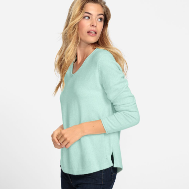 OLSEN<BR>
Melange Knit Sweater<BR>
Mint<BR>