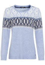 Load image into Gallery viewer, OLSEN&lt;BR&gt;
Nordic Pullover&lt;BR&gt;
Blue&lt;BR&gt;
