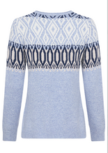 Load image into Gallery viewer, OLSEN&lt;BR&gt;
Nordic Pullover&lt;BR&gt;
Blue&lt;BR&gt;
