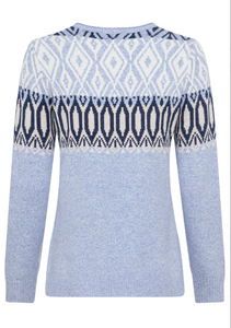 OLSEN<BR>
Nordic Pullover<BR>
Blue<BR>