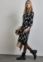 Load image into Gallery viewer, STREET ONE&lt;BR&gt;
Viscose Dress with Shirt Collar&lt;BR&gt;
Black&lt;BR&gt;
